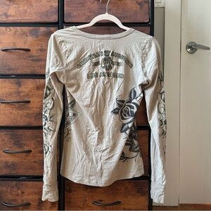 Christian Audigier y2k long sleeve top